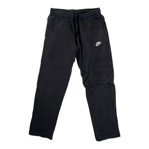 Nike Sportswear Black Fleece Jogger Sweat Pants Women’s Size M Straight Open